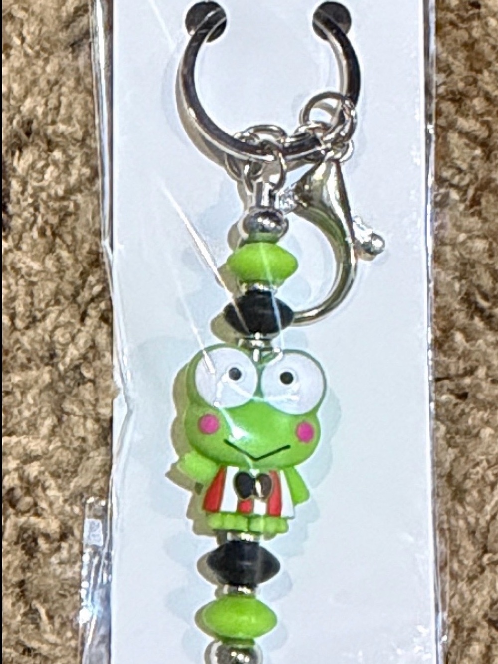 Hand Crafted Hello Kitty and Friend Sanrio Keroppi Key Chain
